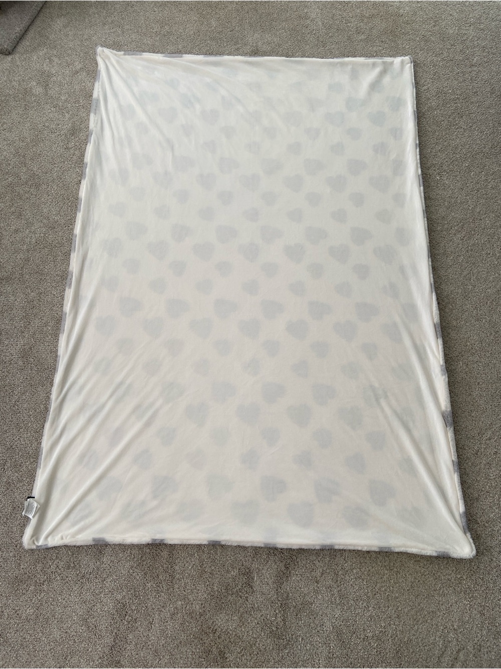 HTF Rachel Zoe Faux Fur Heart Patterned Throw Blanket Valentines Day - Picture 11 of 13